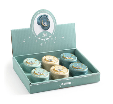 Jasno Turkusowe Bambusowe Pudełko Na Mleczne Zęby - Djeco