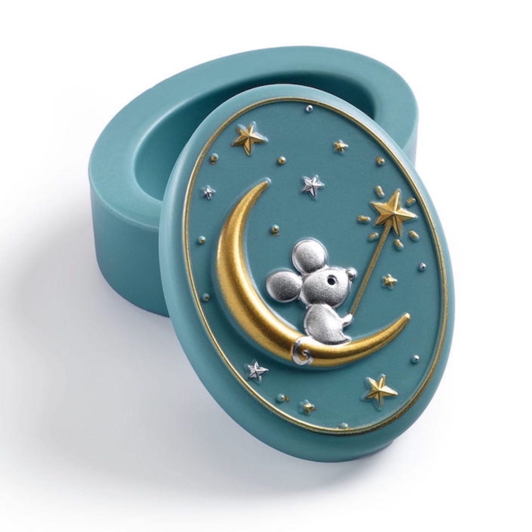 Ciemno Turkusowe Bambusowe Pudełko Na Mleczne Zęby - Djeco