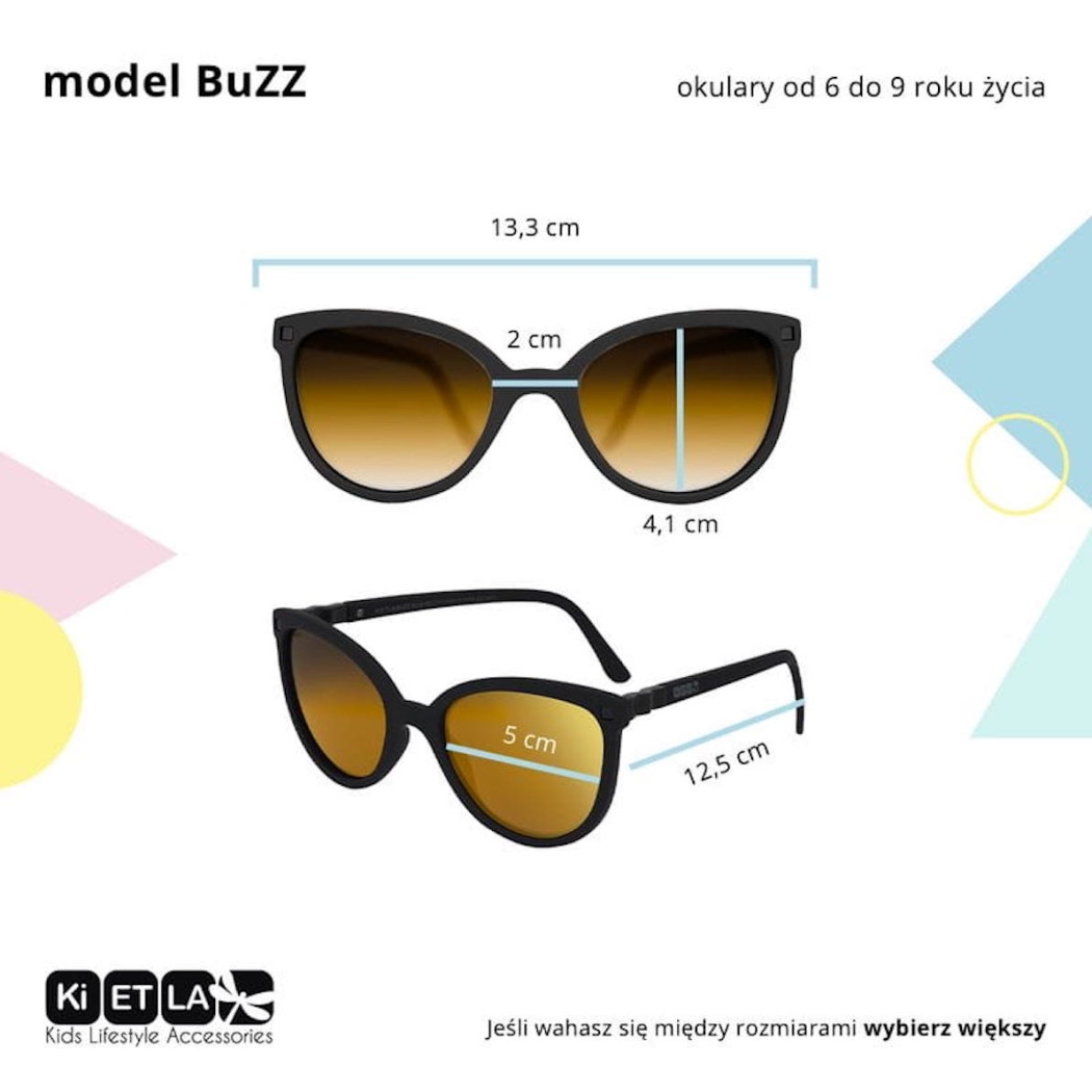 KAKI BUZZ - 6-9 lat - Okularki przeciwsłoneczne - KiETLA