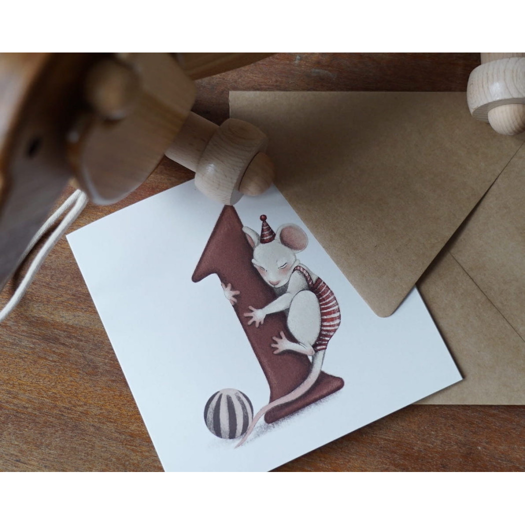 Myszka - Kartka Na Roczek - Hi Little