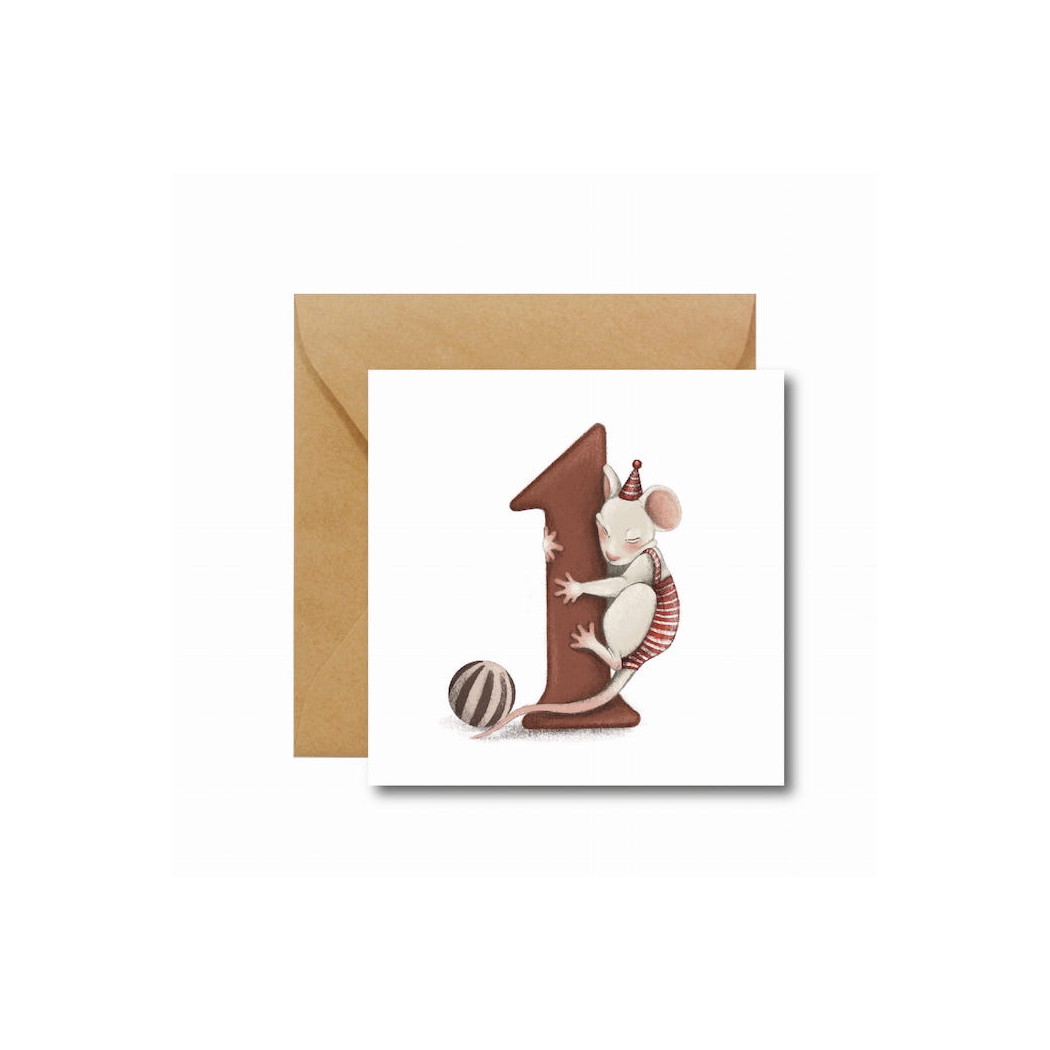 Myszka - Kartka Na Roczek - Hi Little