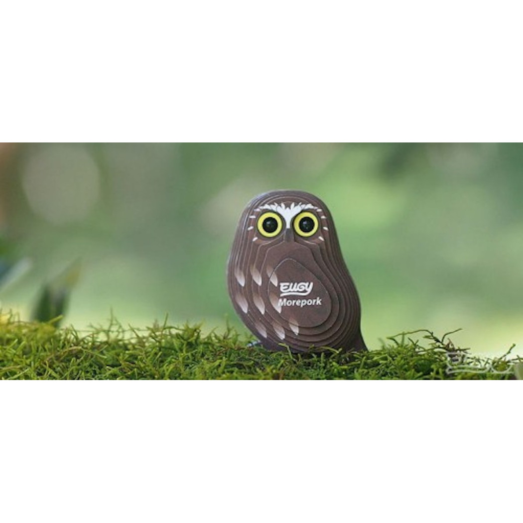 Sowa Ciemnolica - Eko Układanka 3D - Eugy