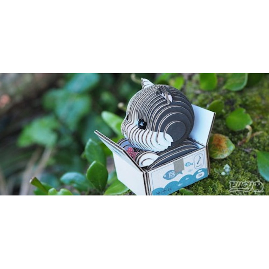 Kotek Tuxedo - Eko Układanka 3D - Eugy