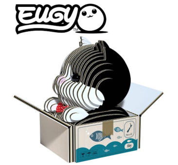 Kotek Tuxedo - Eko Układanka 3D - Eugy