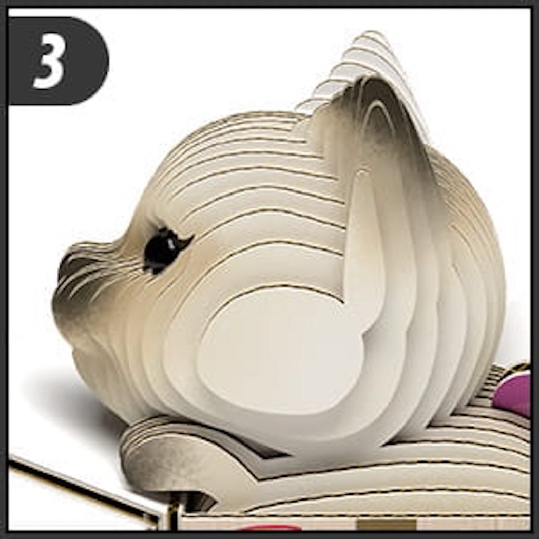 Kotek Syjamski Mocha - Eko Układanka 3D - Eugy