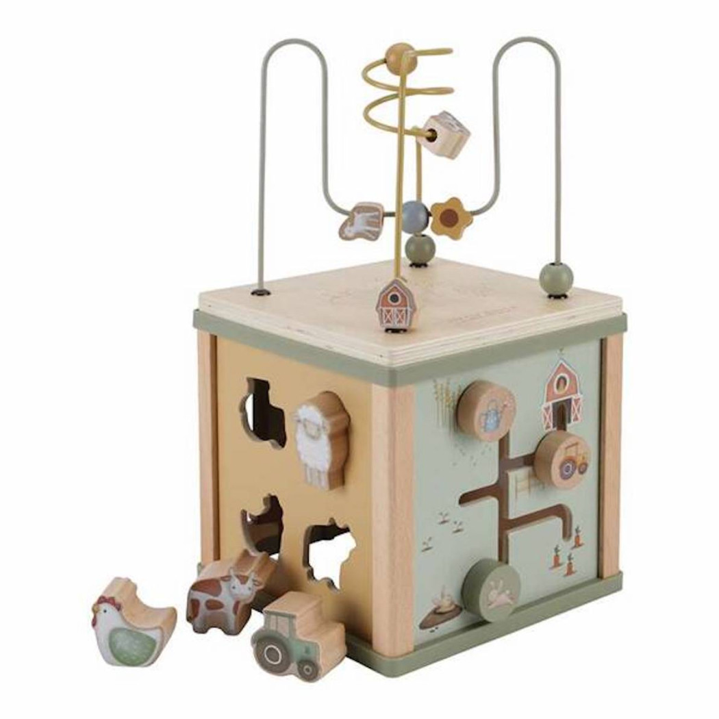 WYPRZEDAŻ Little Farm - Drewniana Kostka Aktywizująca - Little Dutch