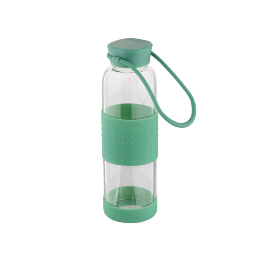 Zielona Szklana Butelka w Silikonowej Osłonie - 550 ml - Altom Design