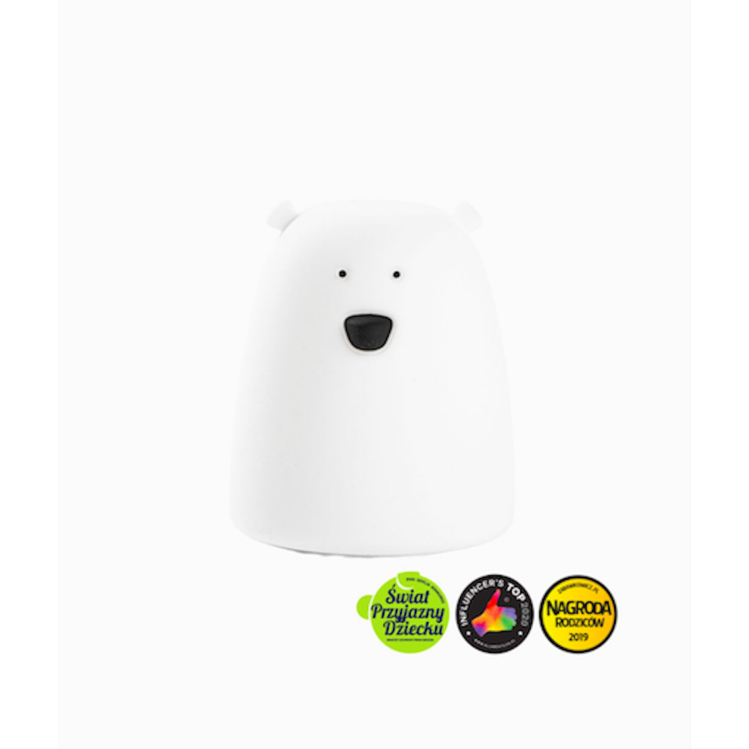 Biały Miś - Mała Lampka Silikonowa - Rabbit & Friends