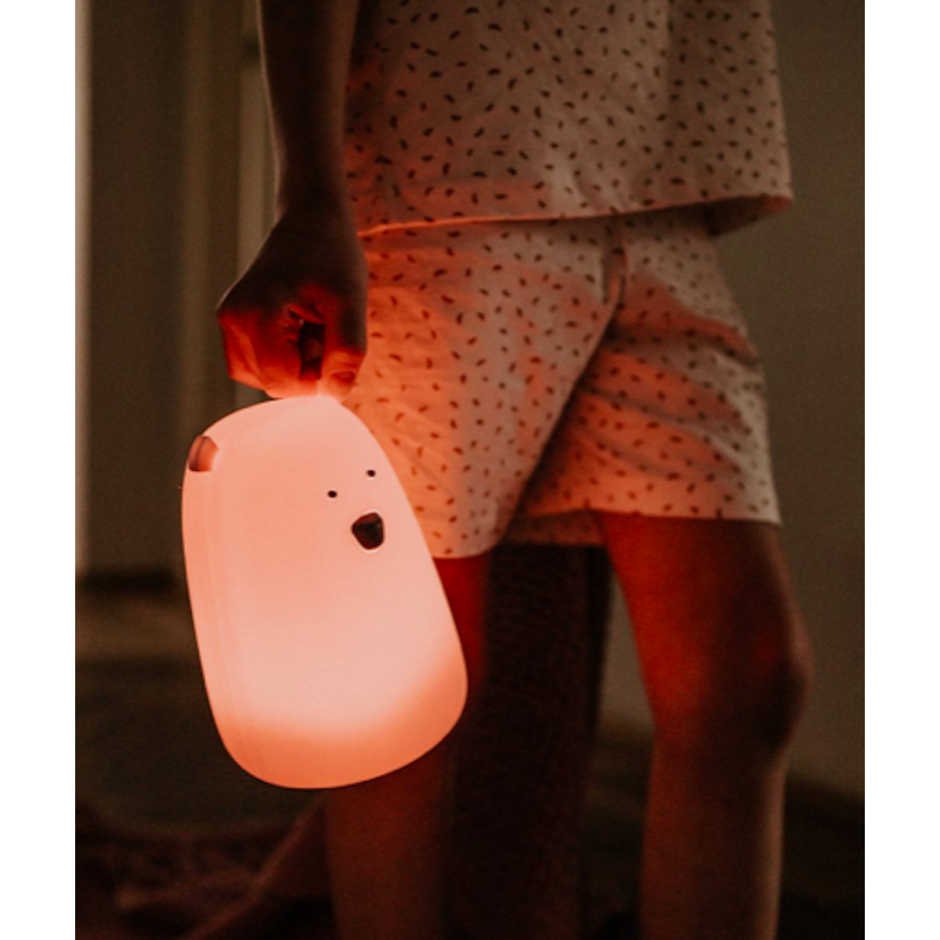 Różowy Miś - Duża Lampka Silikonowa - Z Pilotem - Rabbit & Friends