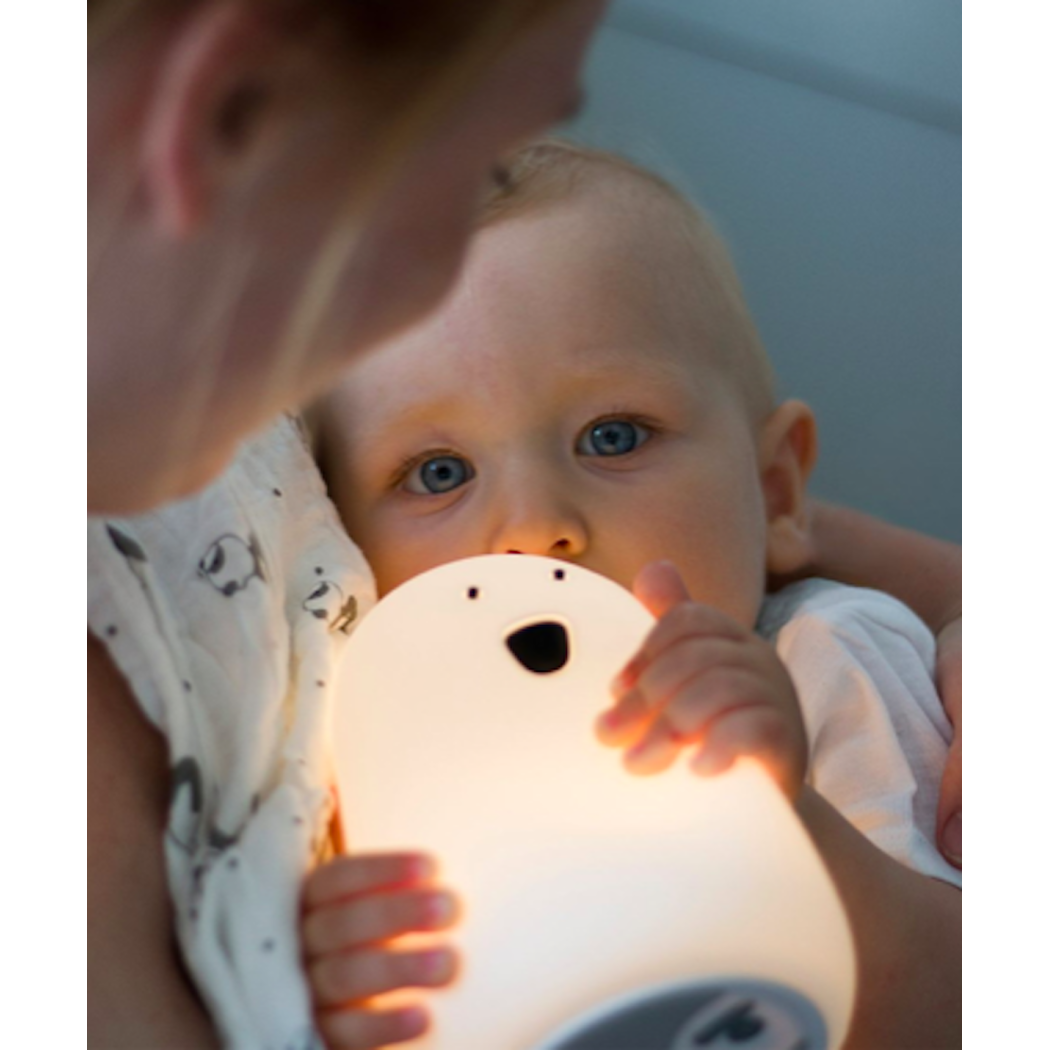 Biały Miś - Duża Lampka Silikonowa - Z Pilotem - Rabbit & Friends