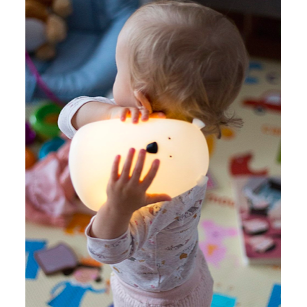 Biały Miś - Duża Lampka Silikonowa - Z Pilotem - Rabbit & Friends