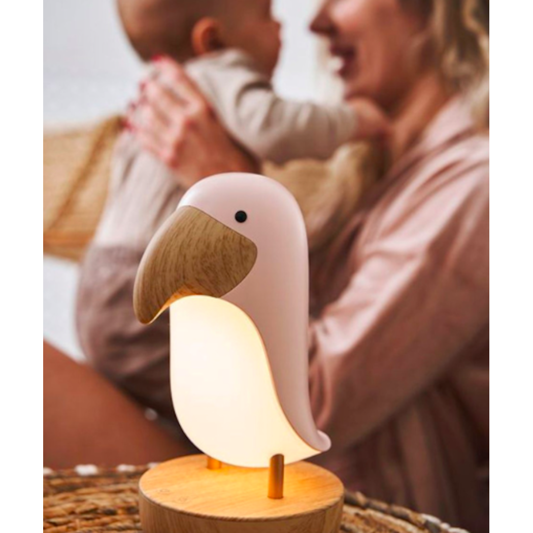 Różowy Ptak Maskonur - Lampka z Głośnikiem - Rabbit & Friends