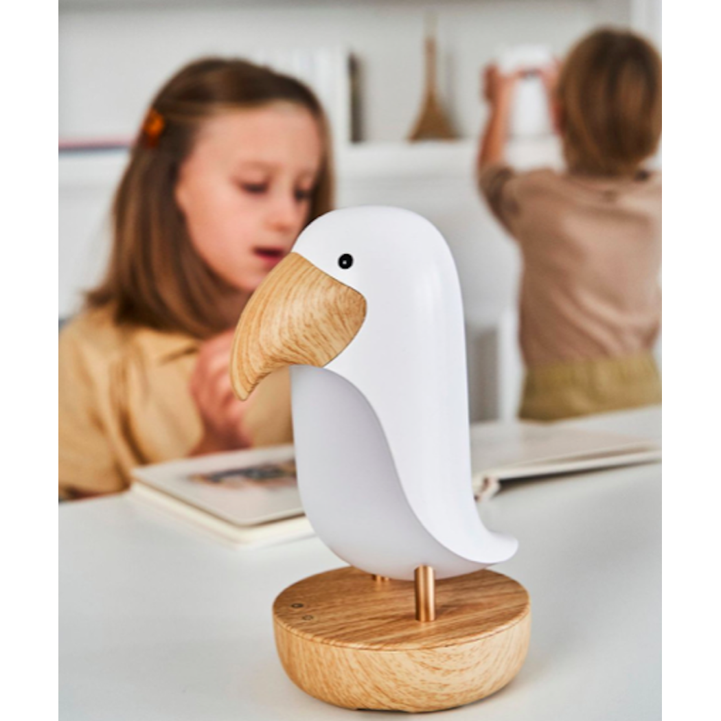 Biały Ptak Maskonur - Lampka z Głośnikiem - Rabbit & Friends