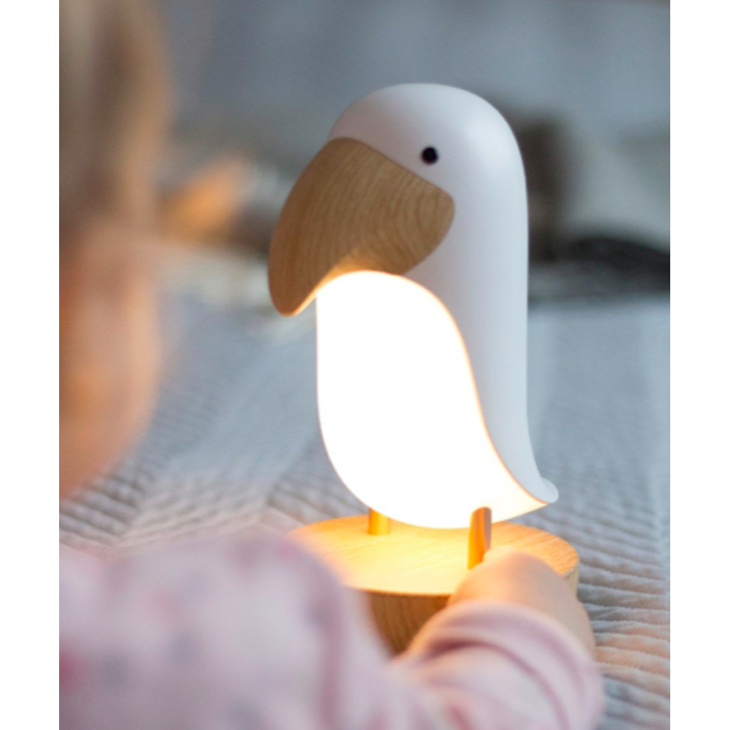 Biały Ptak Maskonur - Lampka z Głośnikiem - Rabbit & Friends