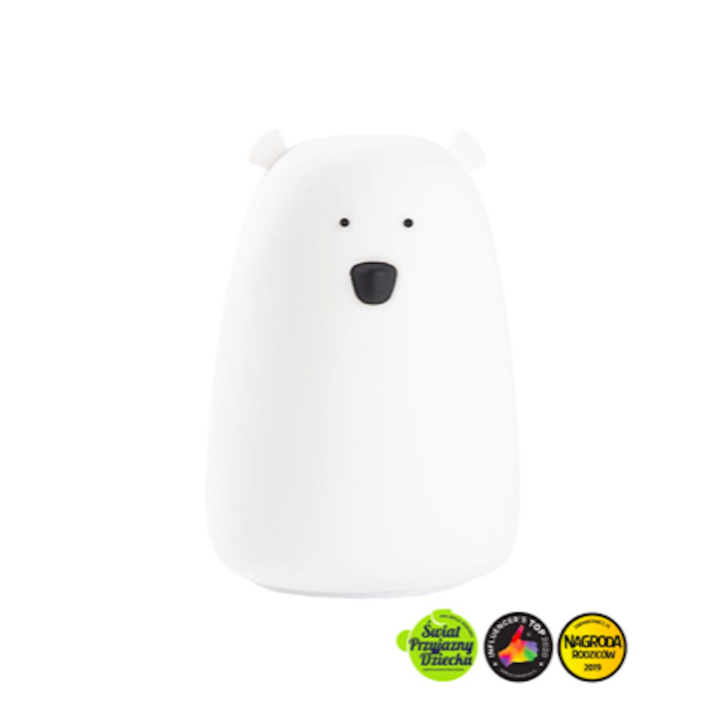 Biały Miś - Duża Lampka Silikonowa - Rabbit & Friends