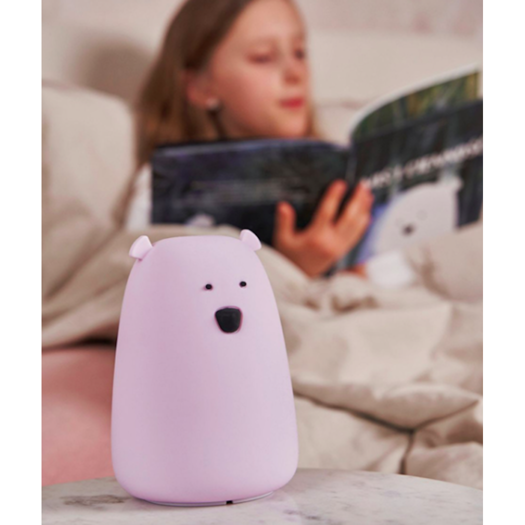 Lawendowy Miś - Duża Lampka Silikonowa - Rabbit & Friends