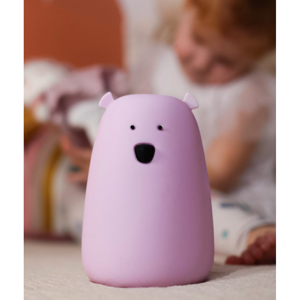 Lawendowy Miś - Duża Lampka Silikonowa - Rabbit & Friends
