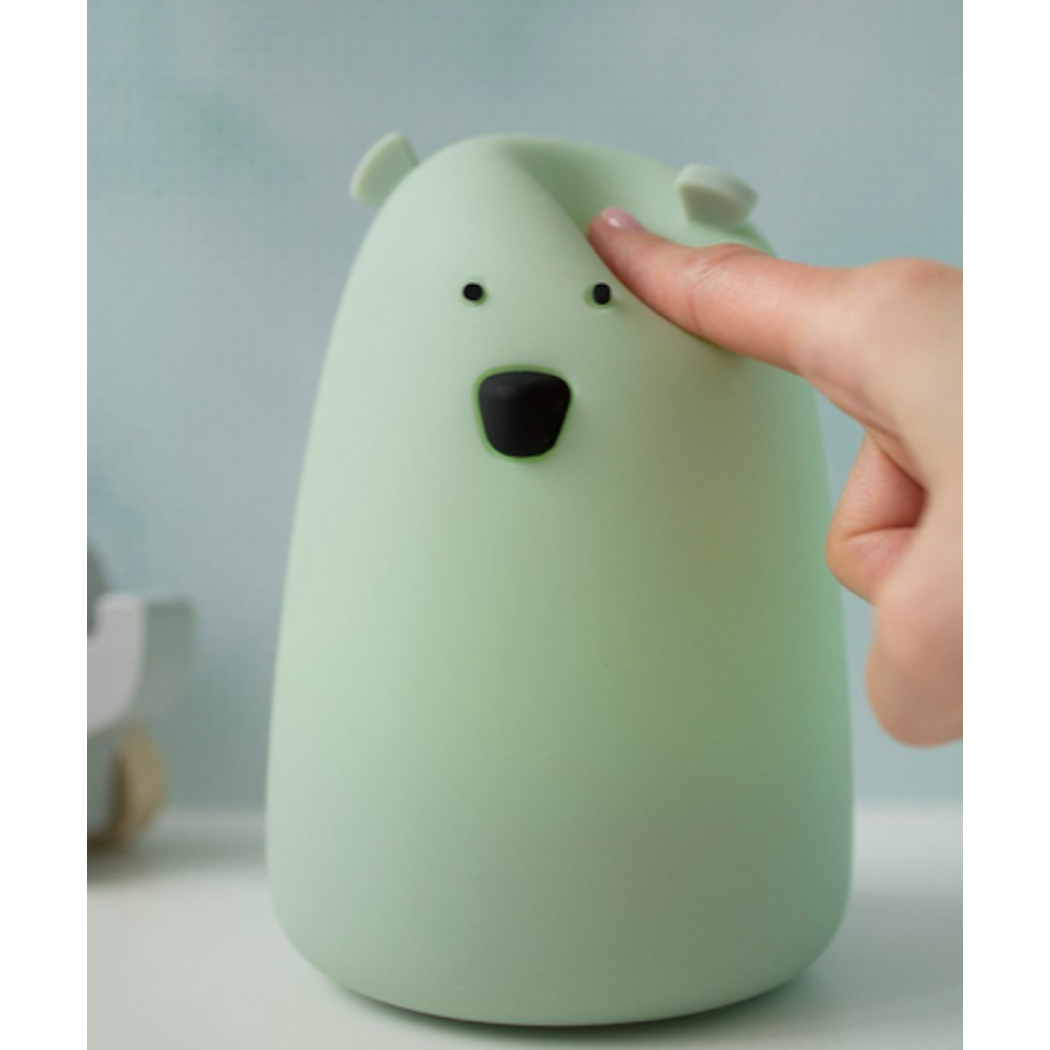 Szałwiowy Miś - Duża Lampka Silikonowa - Rabbit & Friends