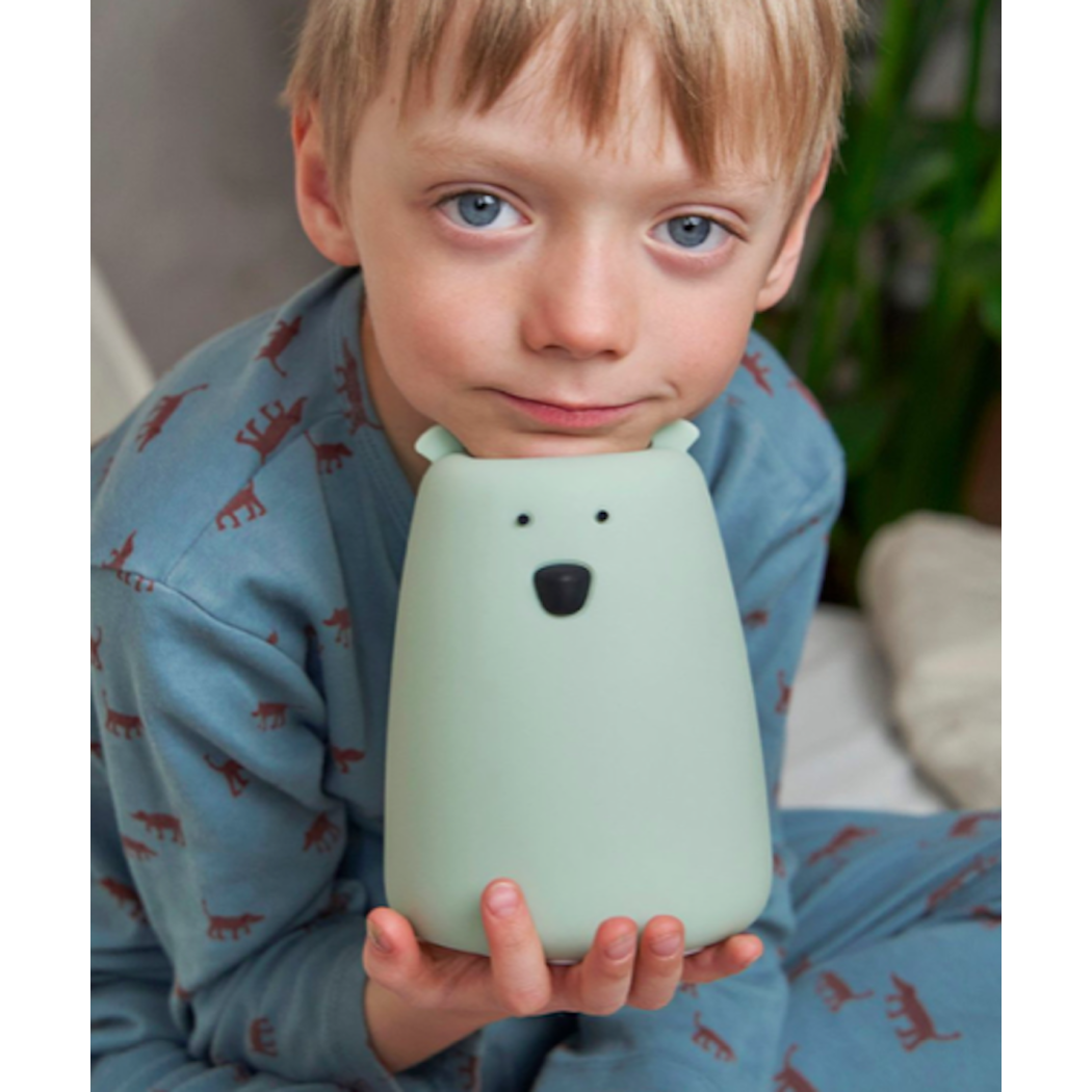 Szałwiowy Miś - Duża Lampka Silikonowa - Rabbit & Friends