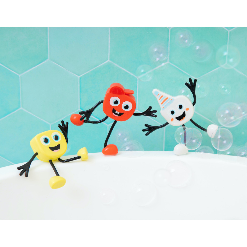 Postać Alex oraz 2 kostki Sensoryczne Świecące w Wodzie - Kolor Żółty - Glo Pals