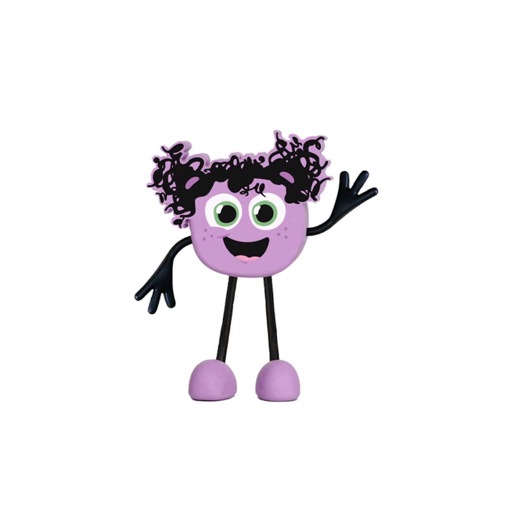 Postać Lumi oraz 2 kostki Sensoryczne Świecące w Wodzie - Kolor Fioletowy - Glo Pals
