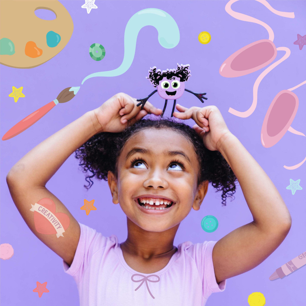 Postać Lumi oraz 2 kostki Sensoryczne Świecące w Wodzie - Kolor Fioletowy - Glo Pals