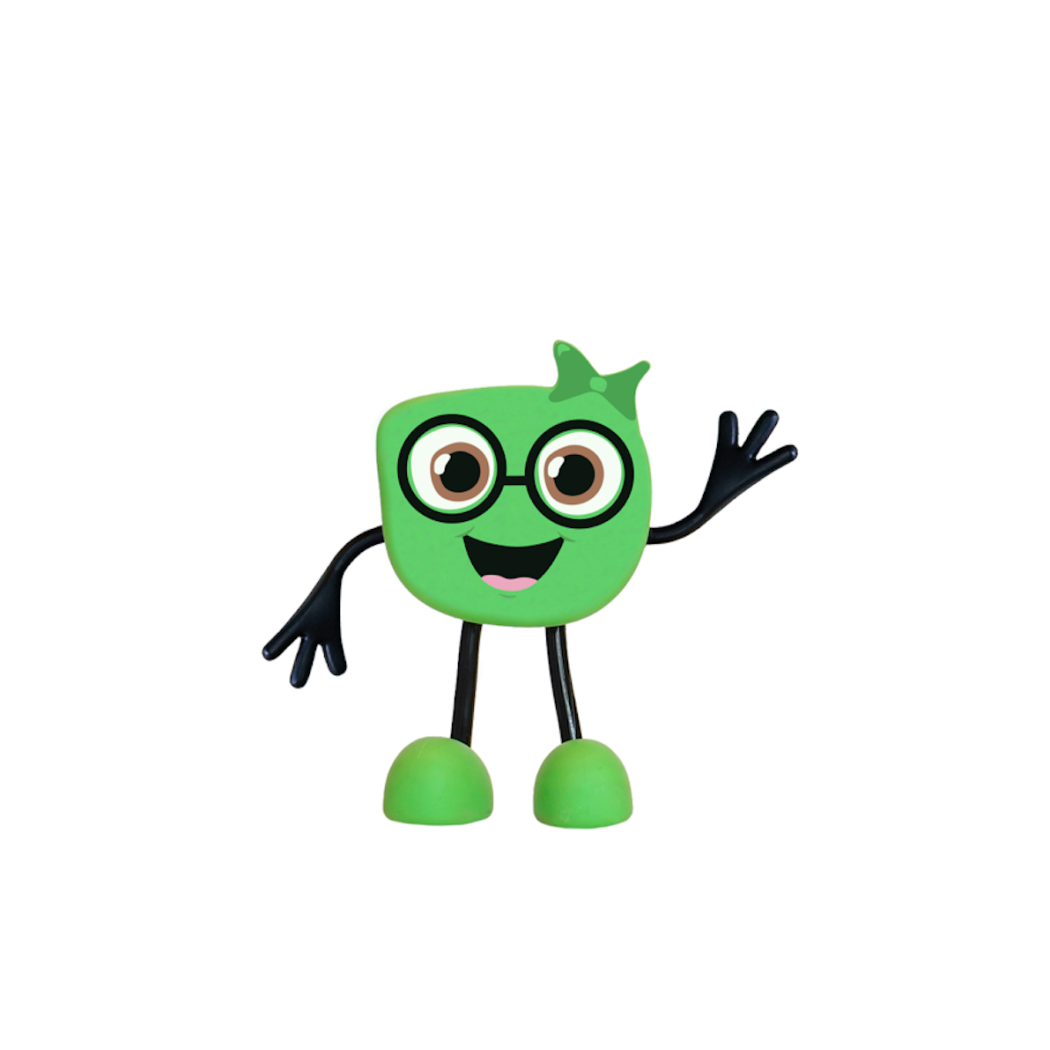 Postać Pippa oraz 2 kostki Sensoryczne Świecące w Wodzie - Kolor Zielony - Glo Pals