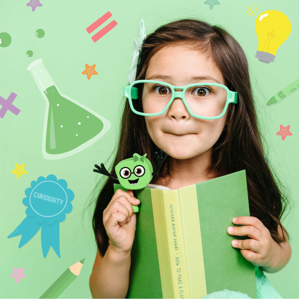 Postać Pippa oraz 2 kostki Sensoryczne Świecące w Wodzie - Kolor Zielony - Glo Pals