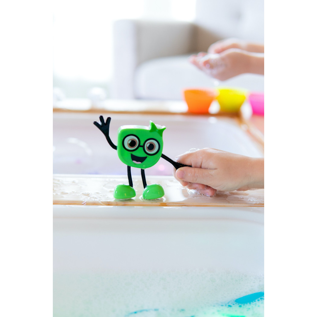 Postać Pippa oraz 2 kostki Sensoryczne Świecące w Wodzie - Kolor Zielony - Glo Pals