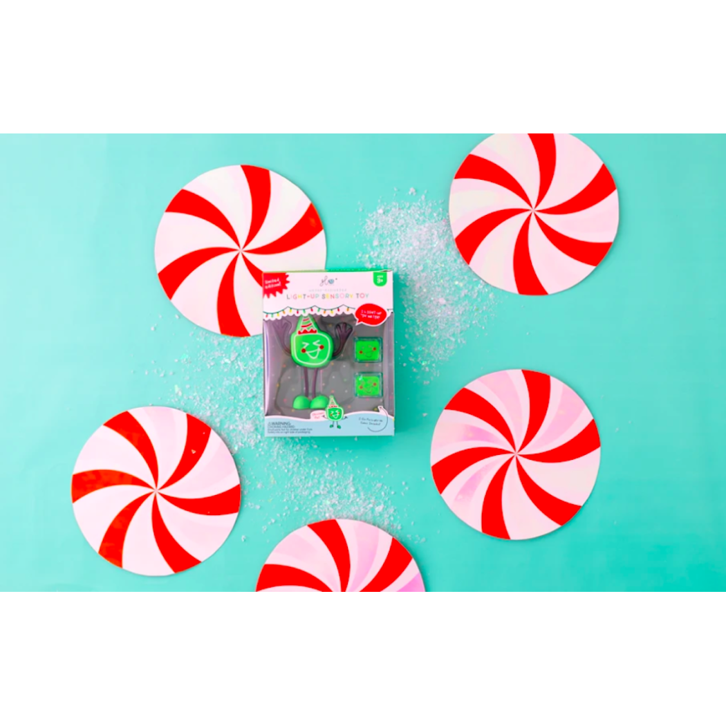 Postać Zielona oraz Zestaw 2 kostek Sensorycznych Świecących w Wodzie - Limitowana Edycja - Kolor Zielony - Glo Pals