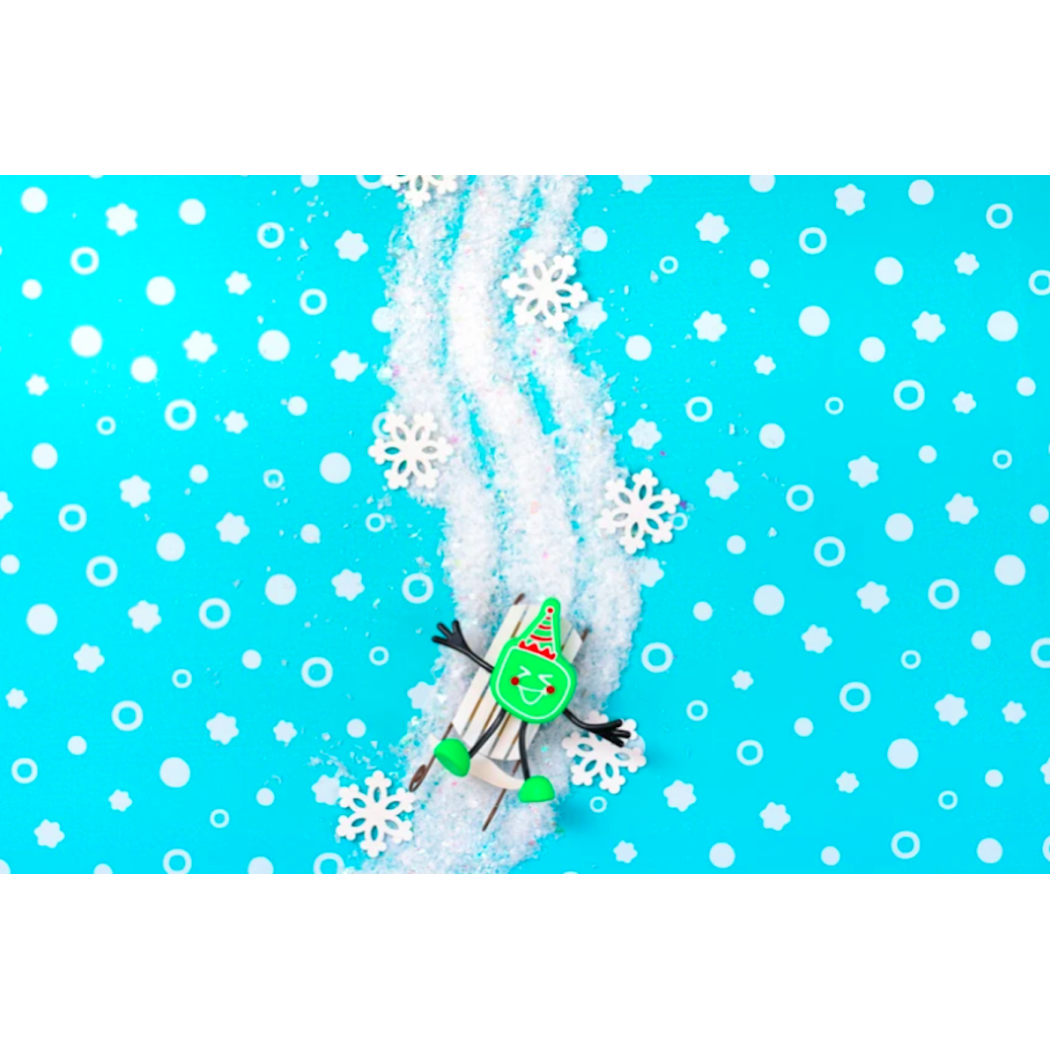 Postać Zielona oraz Zestaw 2 kostek Sensorycznych Świecących w Wodzie - Limitowana Edycja - Kolor Zielony - Glo Pals