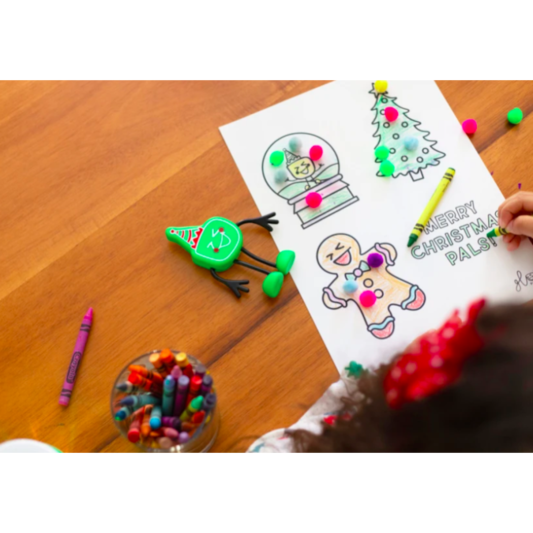 Postać Zielona oraz Zestaw 2 kostek Sensorycznych Świecących w Wodzie - Limitowana Edycja - Kolor Zielony - Glo Pals