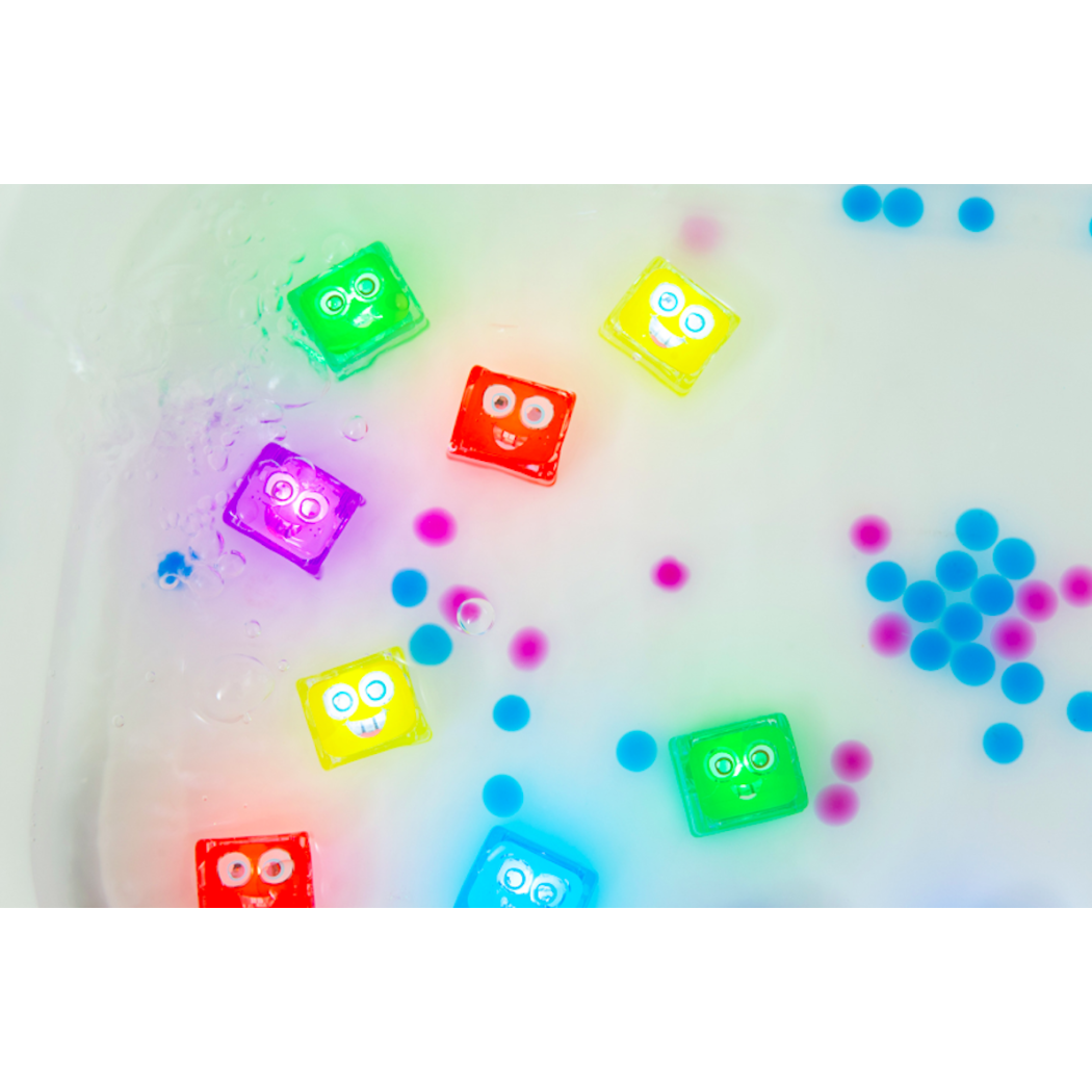 Blair - Zestaw 4 kostek Sensorycznych Świecących w Wodzie - Kolor Turkusowy - Glo Pals