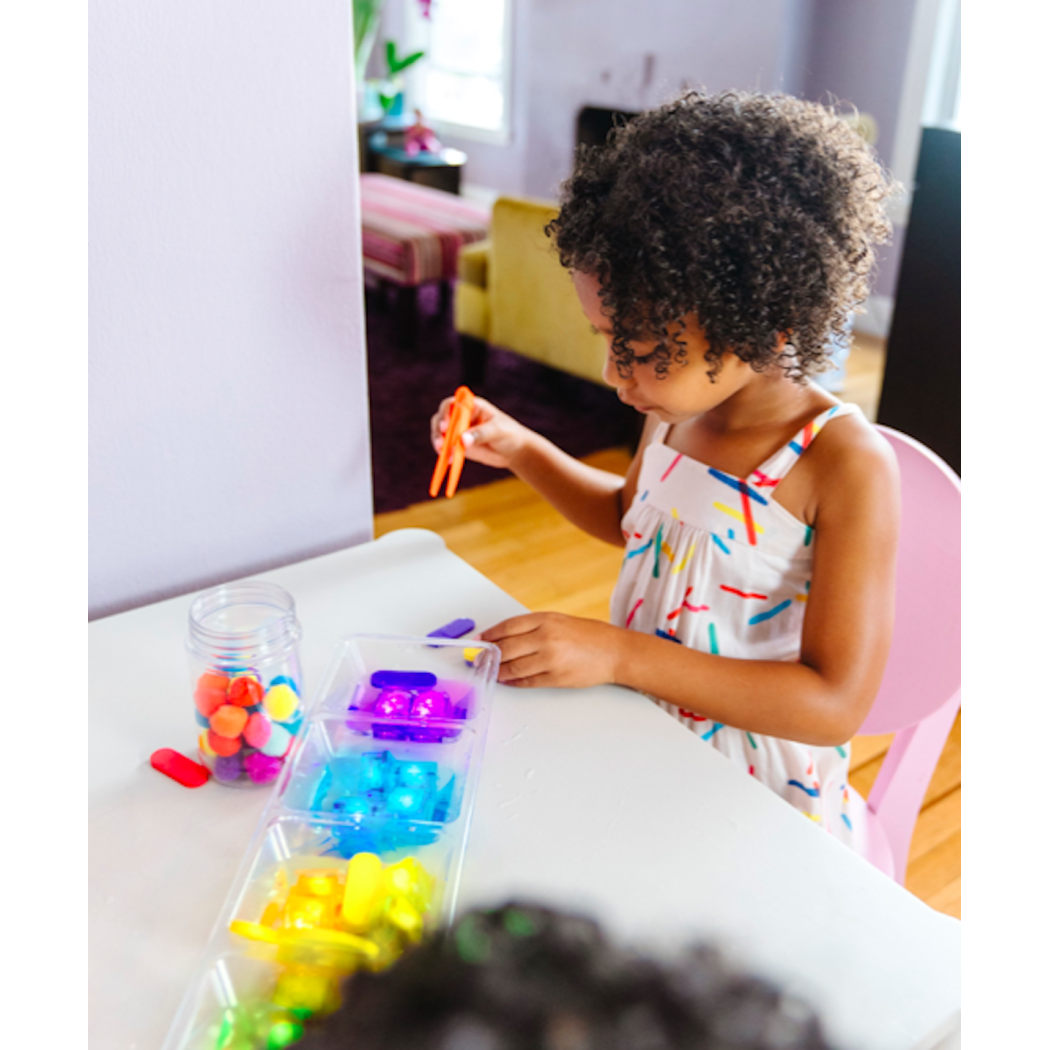 Blair - Zestaw 4 kostek Sensorycznych Świecących w Wodzie - Kolor Turkusowy - Glo Pals