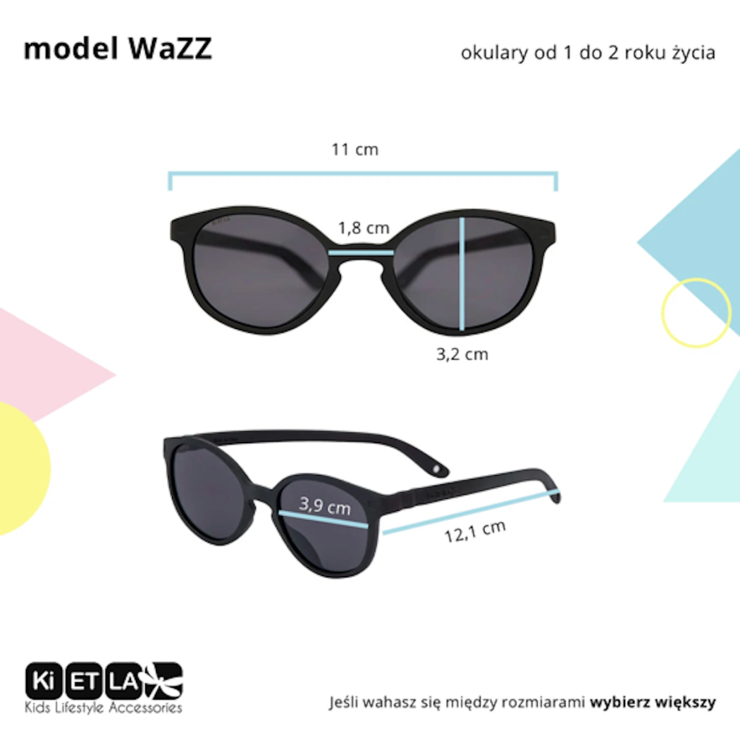 BLACK WAZZ - 1-2 lata - Okularki przeciwsłoneczne - KiETLA