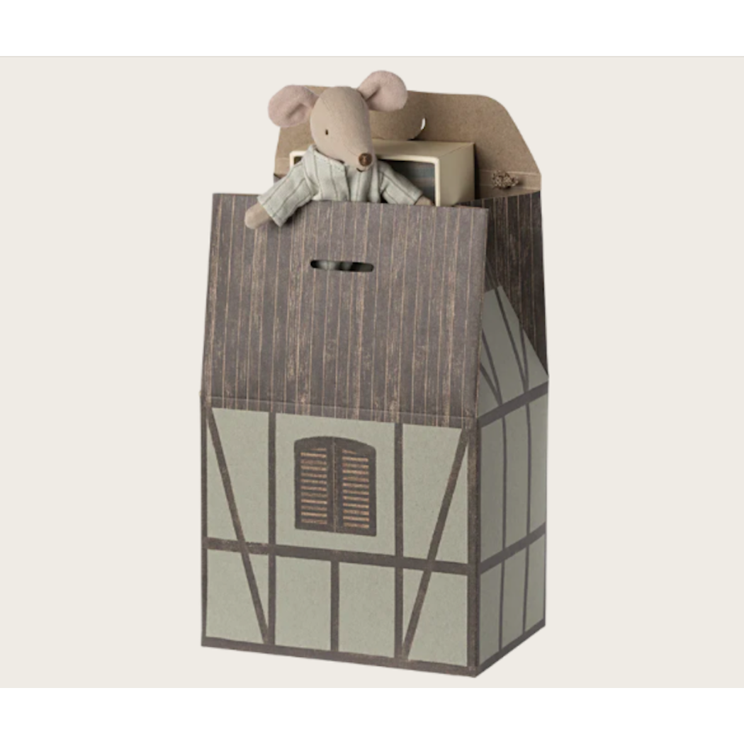 Torebka Kartonowa - Wiejski Domek - Farmhouse Bag - Mint - Maileg