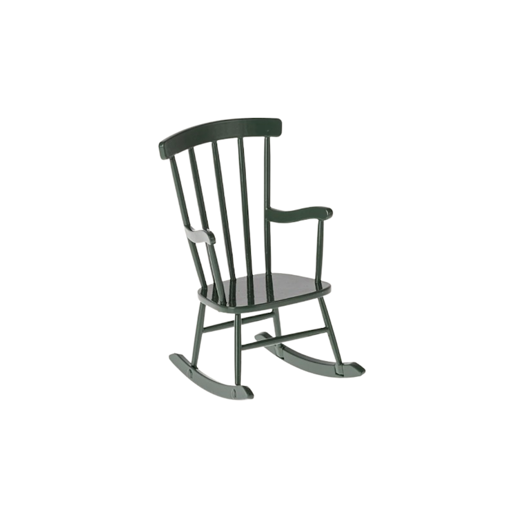 Fotel Bujany Zielony - Rocking Chair Mouse - Dark Green - Maileg