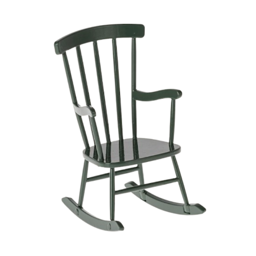 Fotel Bujany Zielony - Rocking Chair Mouse - Dark Green - Maileg