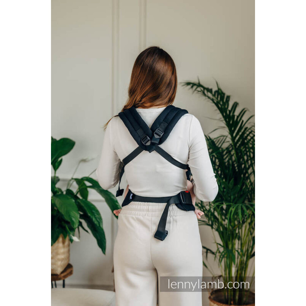 MAŁA JODEŁKA CZARNY HEBAN - Nosidełko LennyLight - Moje Pierwsze Nosidełko Regulowane 100% Bawełna - Standard - LennyLamb
