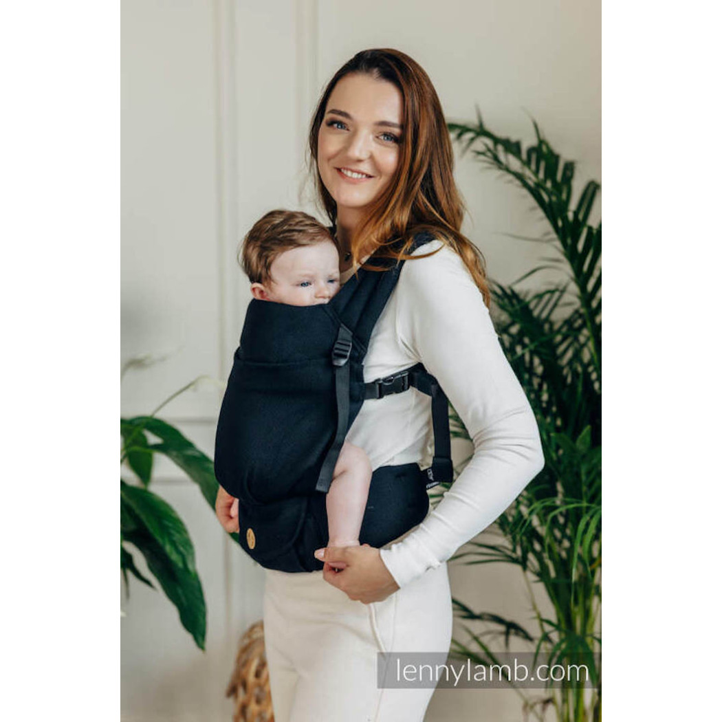 MAŁA JODEŁKA CZARNY HEBAN - Nosidełko LennyLight - Moje Pierwsze Nosidełko Regulowane 100% Bawełna - Standard - LennyLamb