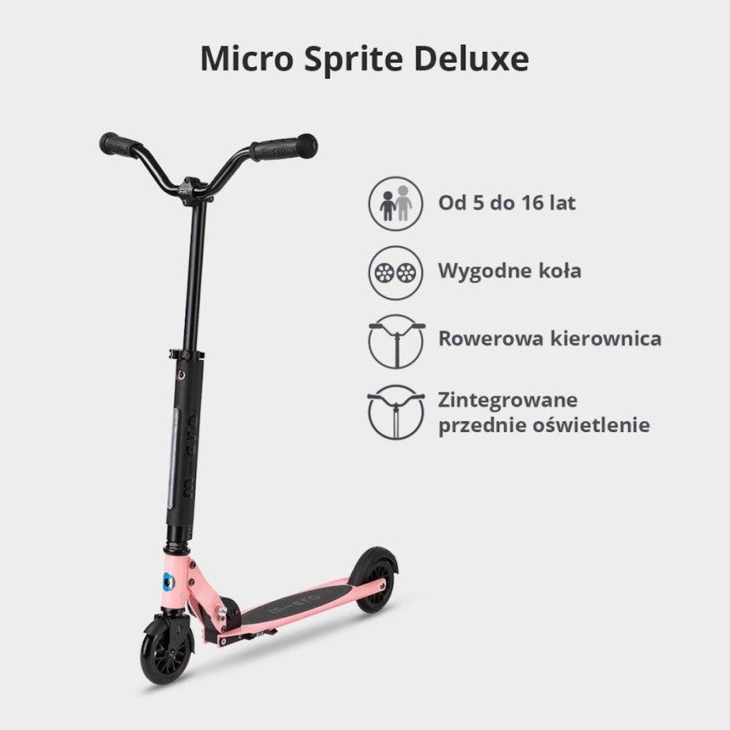 Wyprzedaż Hulajnoga Micro Sprite Deluxe - Neon Rose - Micro