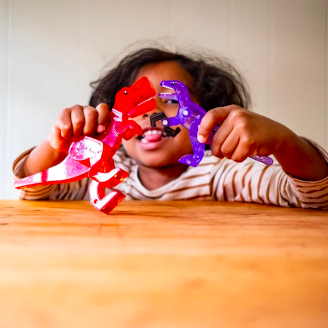 Dino World - Klocki Magnetyczne 40 elementów - Magna-Tiles