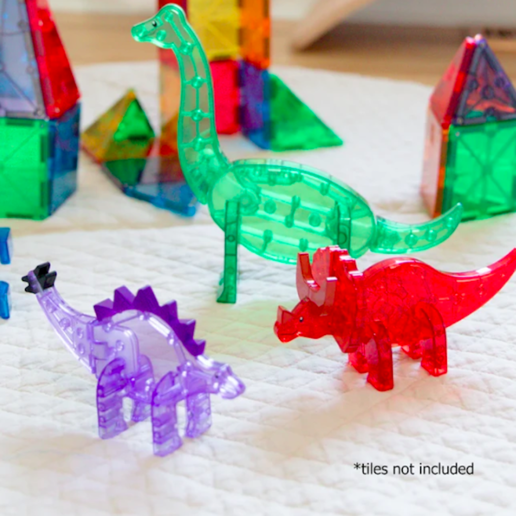 Dino Zestaw - 5 Magnetycznych Figurek Dinozaurów - Magna-Tiles