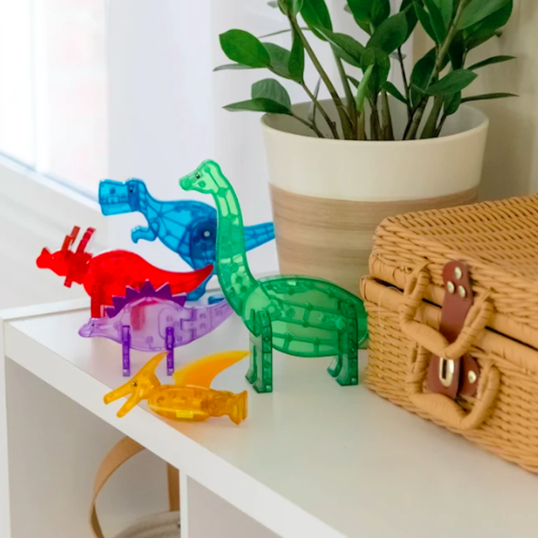 Dino Zestaw - 5 Magnetycznych Figurek Dinozaurów - Magna-Tiles