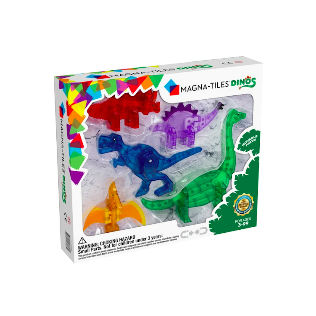 PROMOCJA Dino Zestaw - 5 Magnetycznych Figurek Dinozaurów - Magna-Tiles