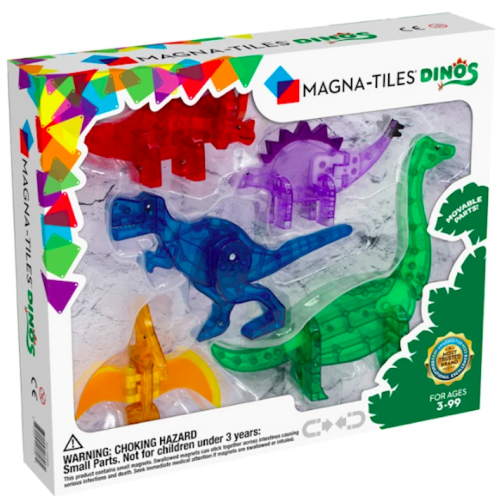 Dino Zestaw - 5 Magnetycznych Figurek Dinozaurów - Magna-Tiles