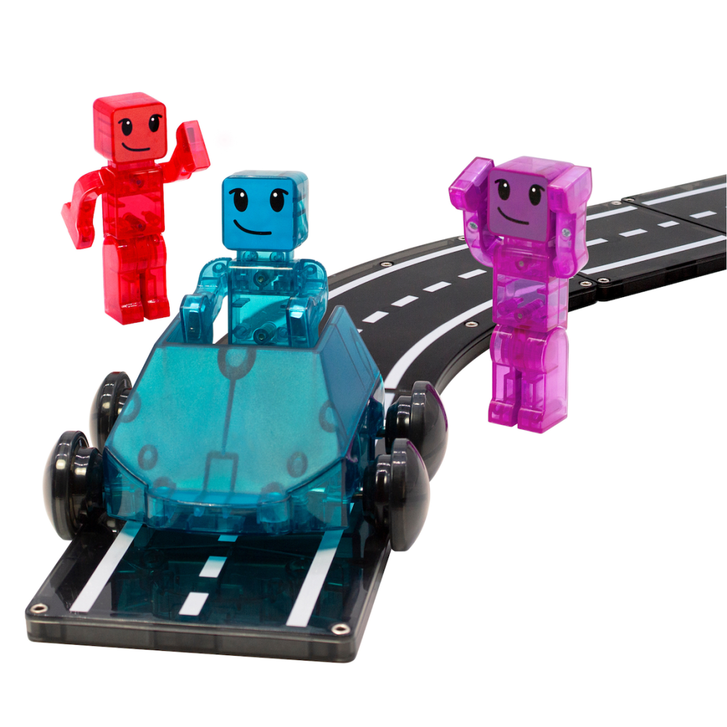 Samochodziki Dashers - Klocki Magnetyczne Autka 6 elementów - Magna-Tiles