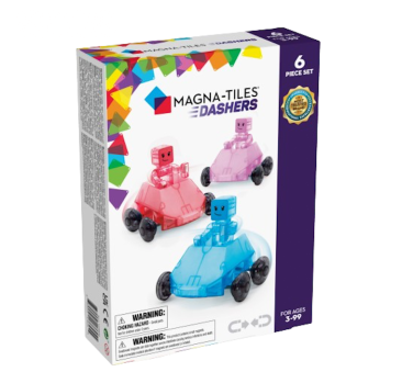 PROMOCJA Samochodziki Dashers - Klocki Magnetyczne Autka 6 elementów - Magna-Tiles