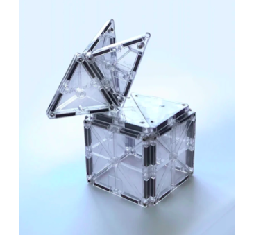 Ice - Przezroczyste Klocki Magnetyczne 16 elementów - Magna-Tiles