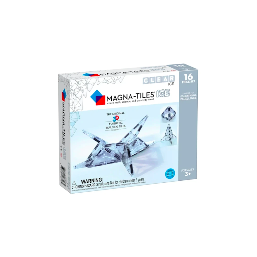 Ice - Przezroczyste Klocki Magnetyczne 16 elementów - Magna-Tiles